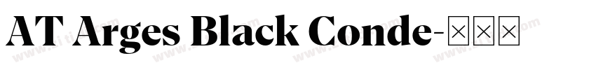AT Arges Black Conde字体转换